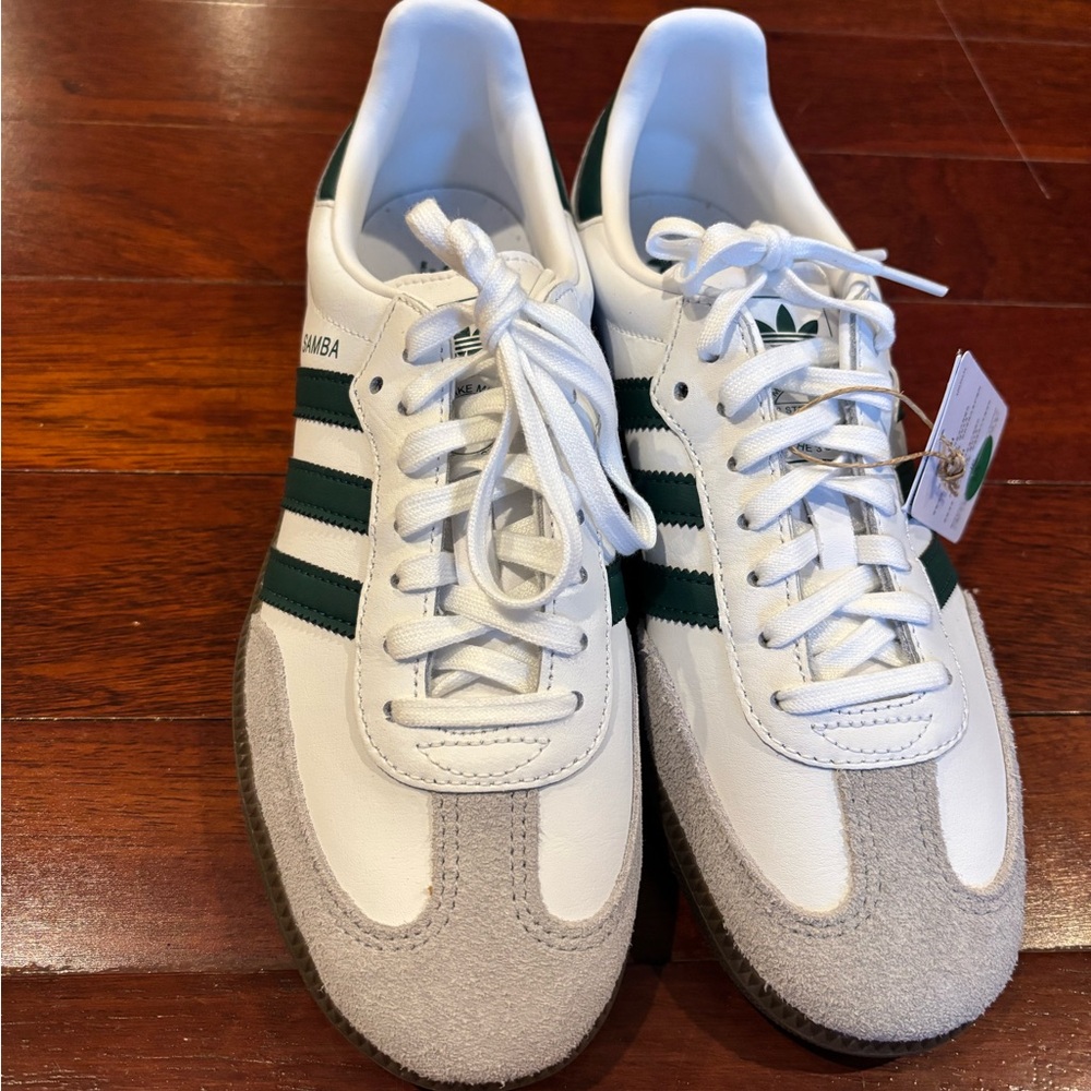 Adidas Sambas men’s White and Green Sneakers